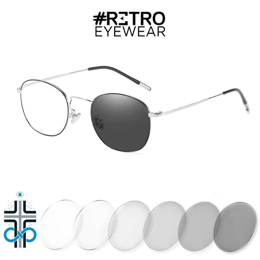 RETRO® ATLANTIS PC HD INFINITE♾PHOTOCHROMIC AntiBlue MAX+|-3.0 Con formula Óptica