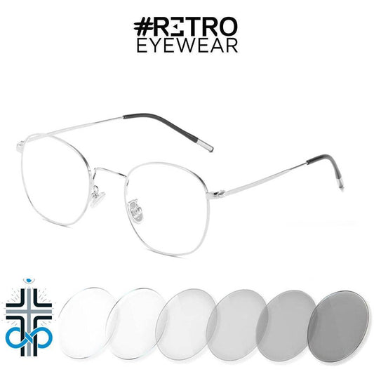 RETRO® ATLANTIS PC HD INFINITE♾PHOTOCHROMIC AntiBlue MAX+|-3.0 Con formula Óptica