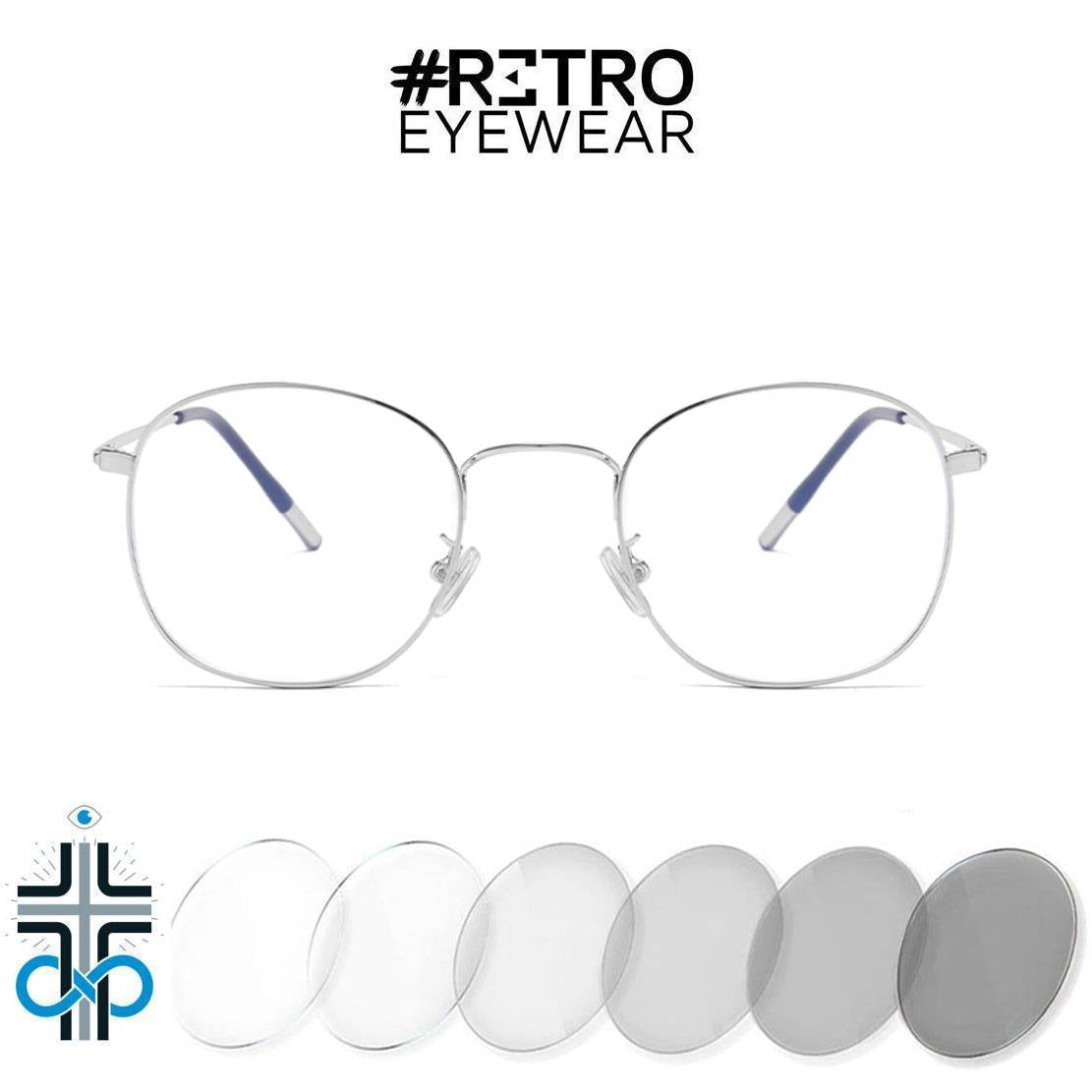 RETRO® ATLANTIS PC HD INFINITE♾PHOTOCHROMIC AntiBlue MAX+|-3.0 Con formula Óptica