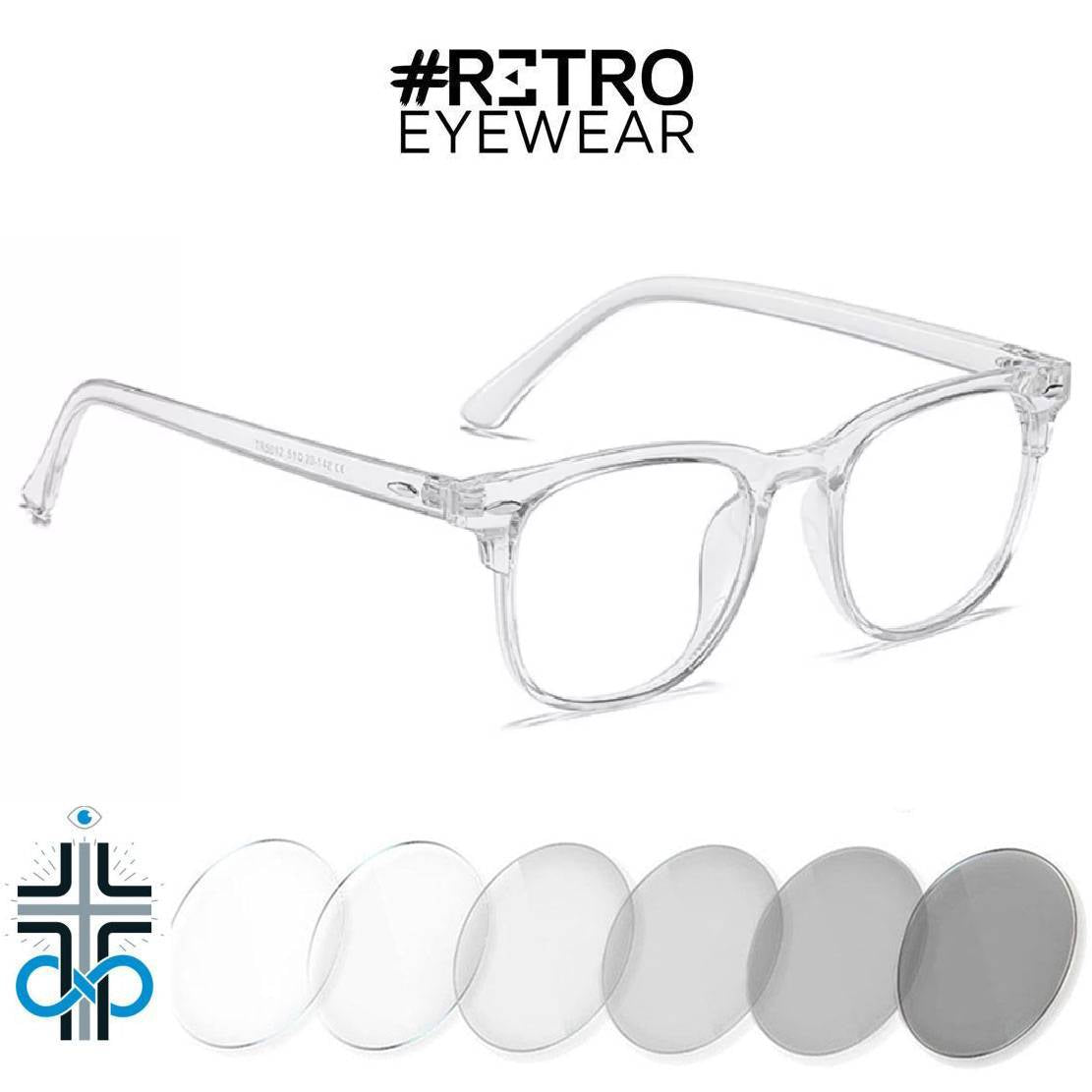 RETRO® HORUS ICE PC HD INFINITE♾PHOTOCHROMIC AntiBlue MAX+|-3.0 Con formula Óptica