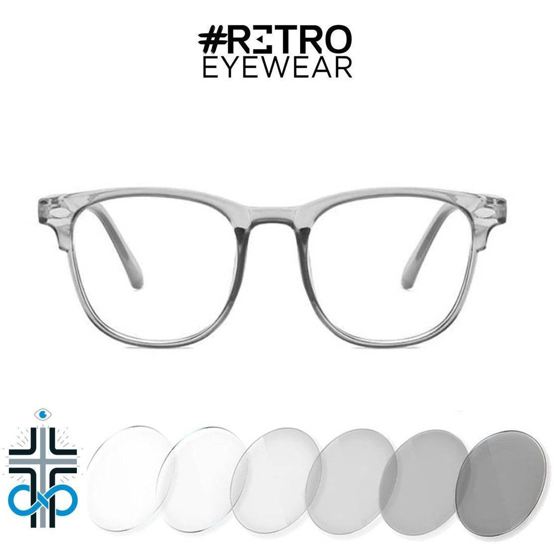 RETRO® HORUS PC HD INFINITE♾PHOTOCHROMIC AntiBlue MAX+|-3.0 Con formula Óptica