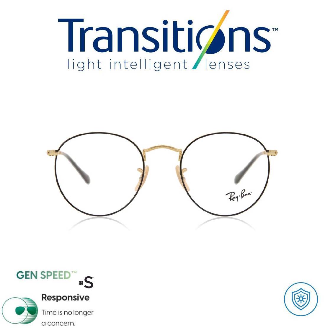 Gafas Italianas Lennon + TRANSITIONS© GEN S® Anti/Blue Pro Formula Máximo+/- 2.00 SPEED©