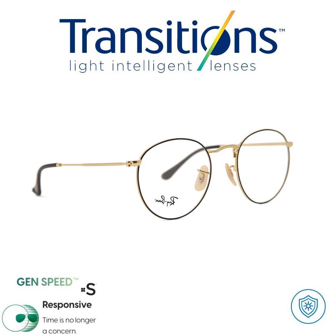 Gafas Italianas Lennon + TRANSITIONS© GEN S® Anti/Blue Pro Formula Máximo+/- 2.00 SPEED©