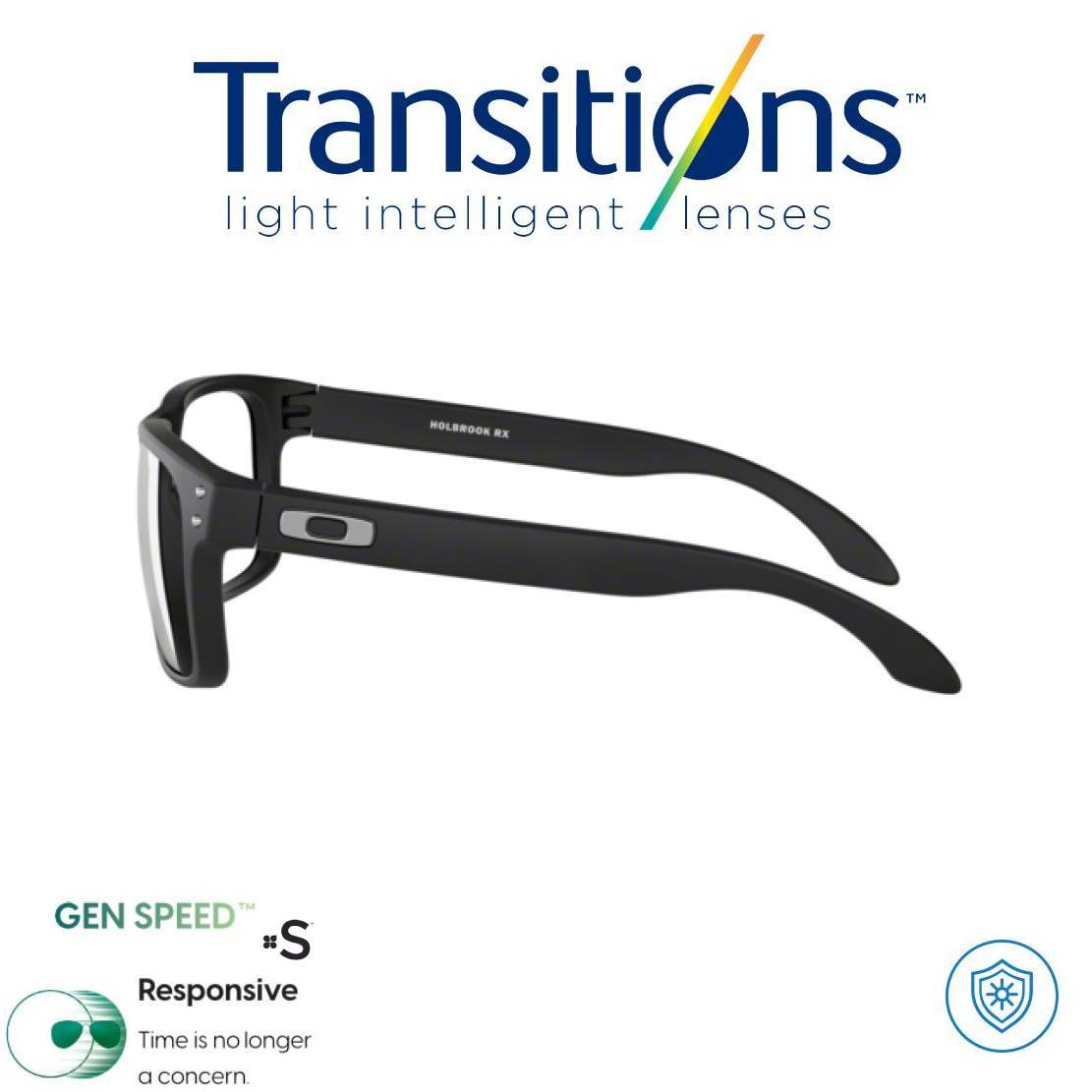 Gafas Americanas Black  + TRANSITIONS© GEN S® Anti/Blue Pro Formula Máximo+/- 2.00 SPEED©