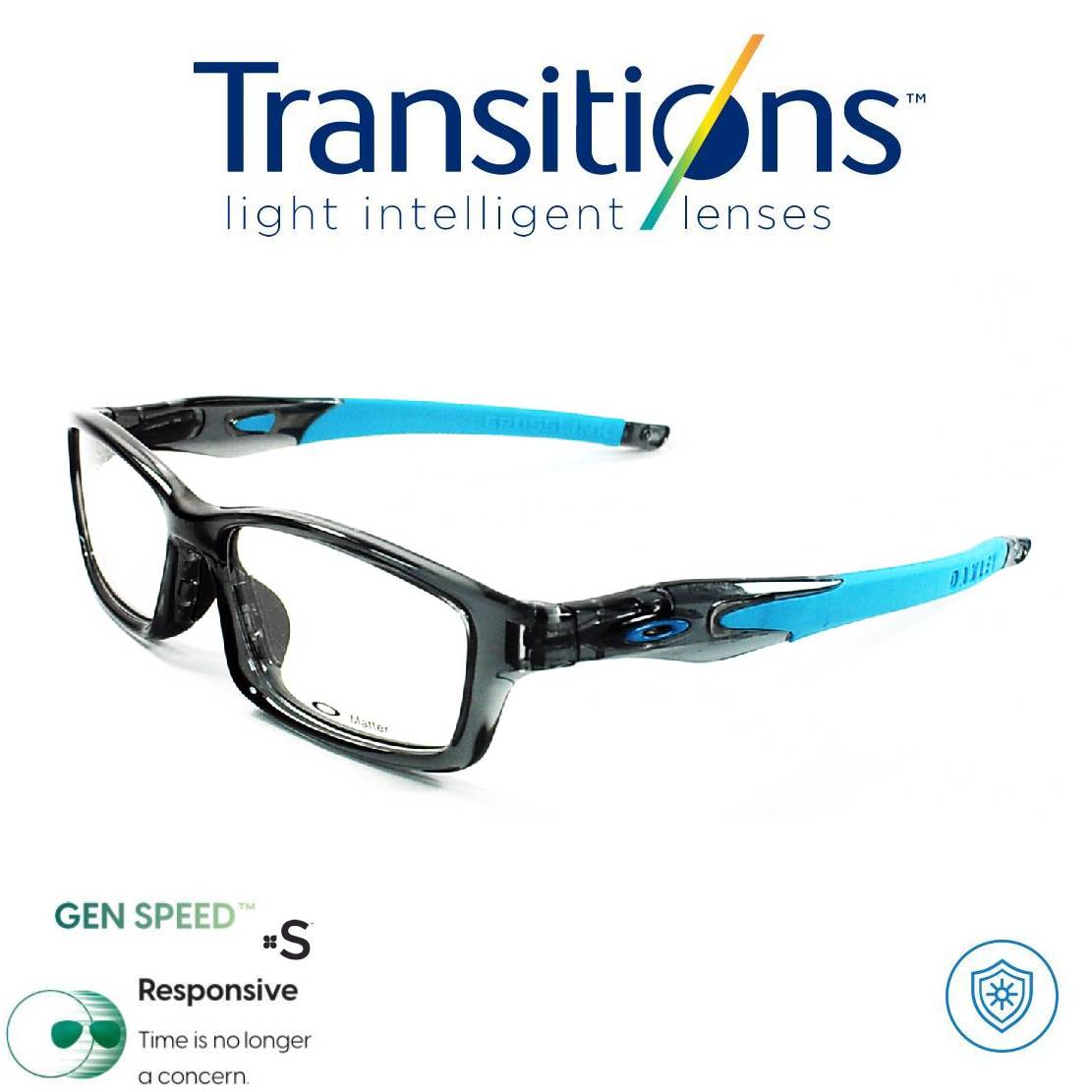 Gafas Óptica American Ice Sky + TRANSITIONS© GEN S® Anti/Blue Pro Formula Máximo+/- 2.00 SPEED©