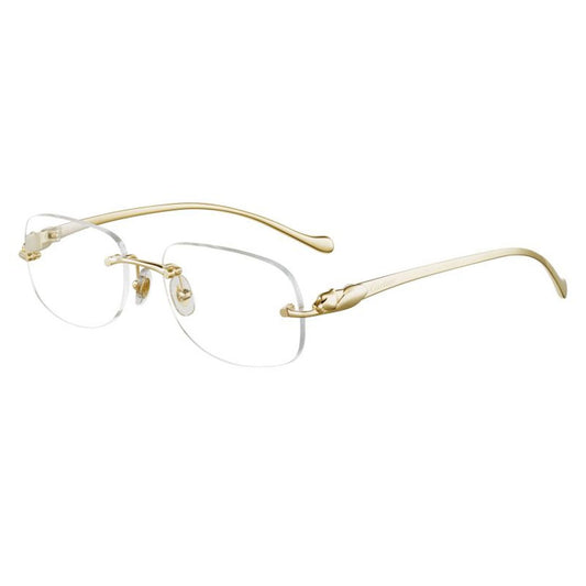 France Eyewear Gold Business Montura Óptica Europea Tres Piezas Gafas Acero